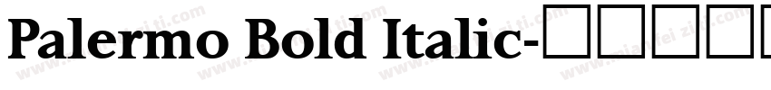 Palermo Bold Italic字体转换
